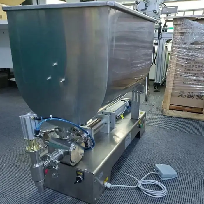 Single Head U-Shaped Mixer Filling Machine Peanut Butter Soy Tomato Sauce Cream Oil Hot Sauce Bottle Filler Machine — image 4