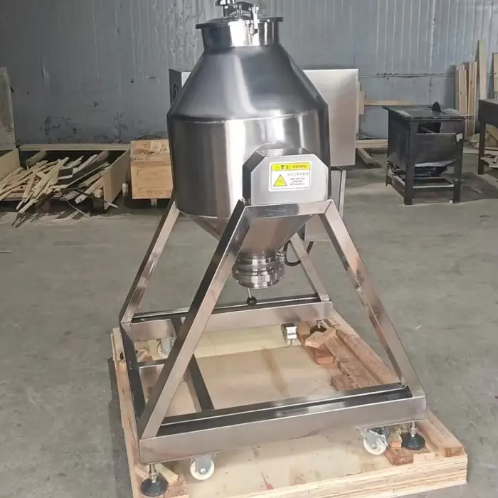 Food Grade Biconical Blender Cosmetic Laundry Detergent Food Drum Mixer Machine SS304 55 Gallon Drum Paint Mixer — image 4