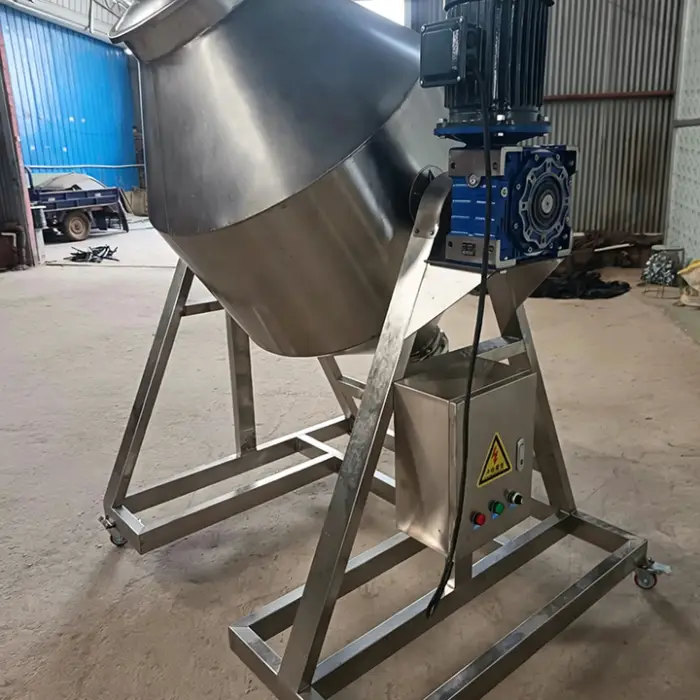 Food Grade Biconical Blender Cosmetic Laundry Detergent Food Drum Mixer Machine SS304 55 Gallon Drum Paint Mixer — image 5