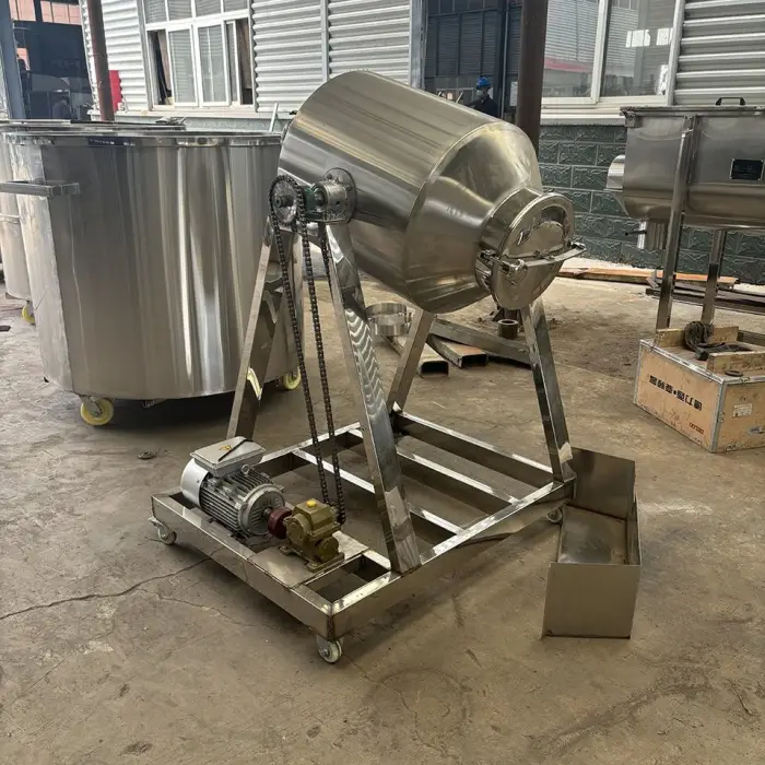 Food Grade Biconical Blender Cosmetic Laundry Detergent Food Drum Mixer Machine SS304 55 Gallon Drum Paint Mixer — image 6