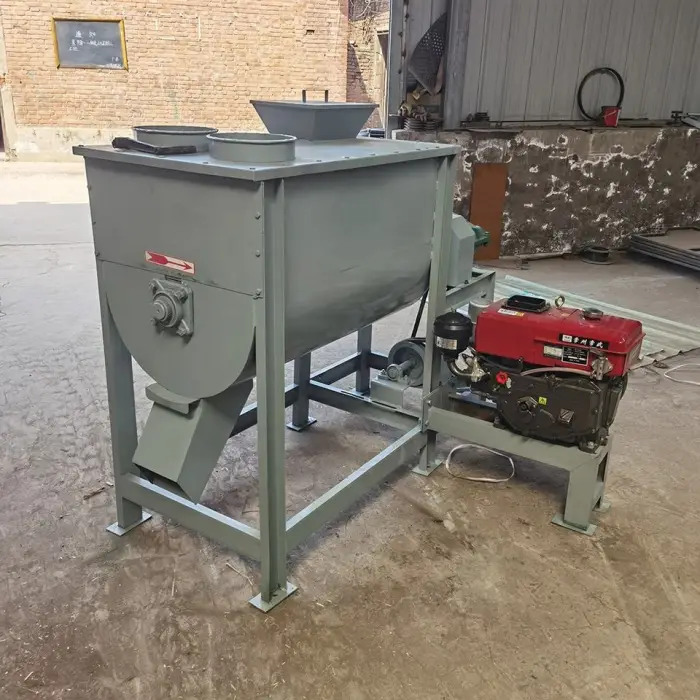 Melangeur Broyeur Horizontal Moteur diesel Heavy Duty Horizontal Sticky Mass Mixer Machine 200kg Wet Paddle Mixer — image 3