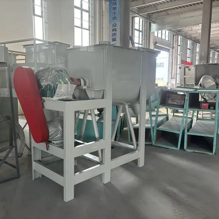 Melangeur Broyeur Horizontal Moteur diesel Heavy Duty Horizontal Sticky Mass Mixer Machine 200kg Wet Paddle Mixer — image 5