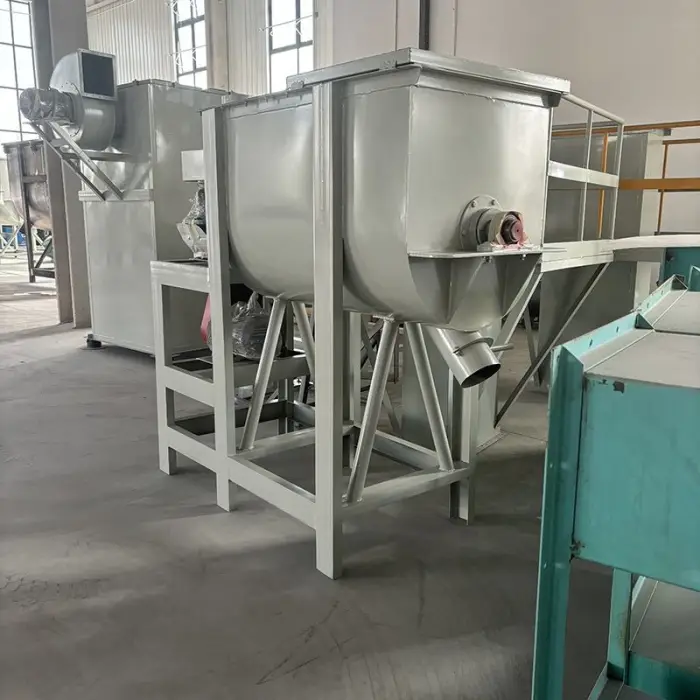 Melangeur Broyeur Horizontal Moteur diesel Heavy Duty Horizontal Sticky Mass Mixer Machine 200kg Wet Paddle Mixer — image 6