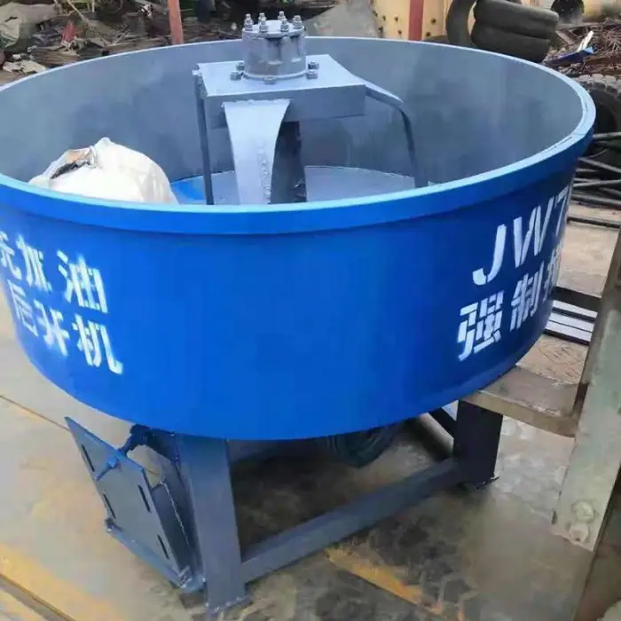 Forced Concrete Storage Tank Cement Mortar Electric Small Concrete Pan Mixer Machine Diesel Electric Flat Mouth Concrete Mixer — image 3