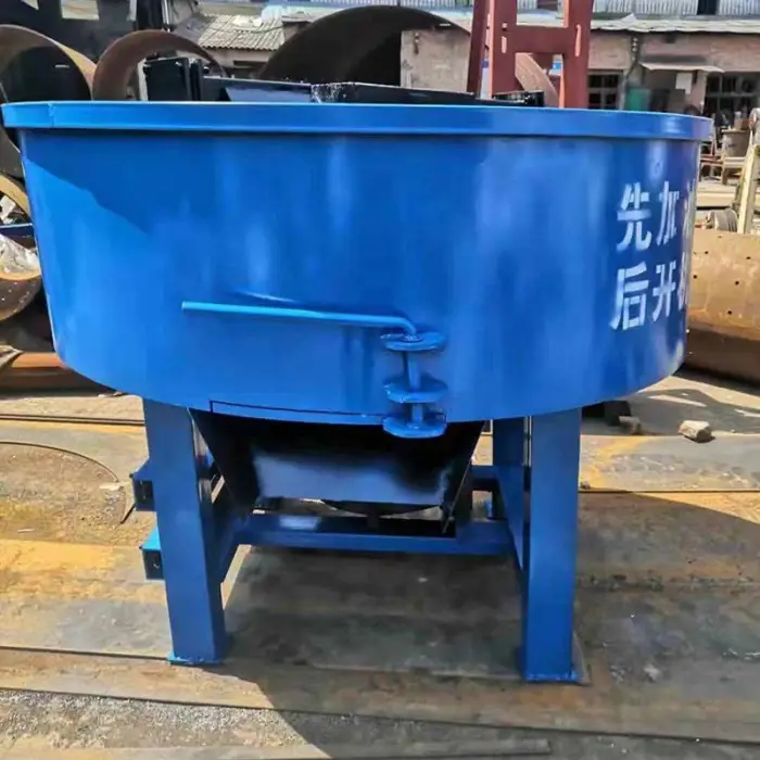 Forced Concrete Storage Tank Cement Mortar Electric Small Concrete Pan Mixer Machine Diesel Electric Flat Mouth Concrete Mixer — image 4