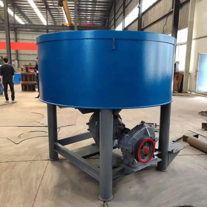 Forced Concrete Storage Tank Cement Mortar Electric Small Concrete Pan Mixer Machine Diesel Electric Flat Mouth Concrete Mixer — image 5