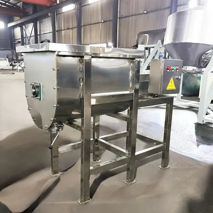Lab Scale Powder Mixer 10 kg Double Ribbon Hair Colour Mixture Machine Stainless Steel Mineral Mixture for Cattle — image 4