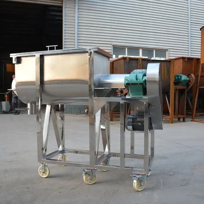 Lab Scale Powder Mixer 10 kg Double Ribbon Hair Colour Mixture Machine Stainless Steel Mineral Mixture for Cattle — image 6
