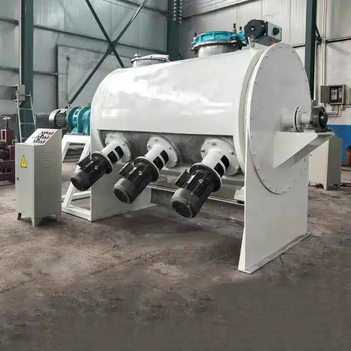 QISHENG Dry Powder Granule Mixer Stainless Steel Plough Shear Blender Heavy Duty Plough Mixer with Cutter — image 2