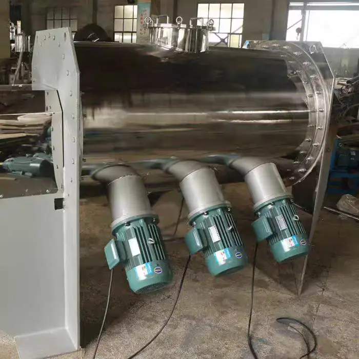 QISHENG Dry Powder Granule Mixer Stainless Steel Plough Shear Blender Heavy Duty Plough Mixer with Cutter — image 3