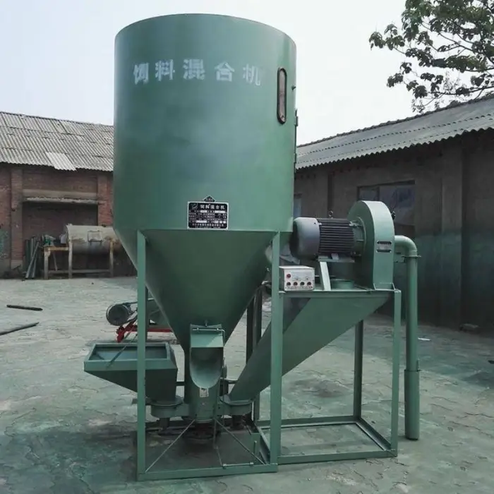 High Efficiency Feed Mixer Grinder Mini Screw Self-priming Screw Animal Food Mixer High Speed 1000kg 500kg Vertical Mixer — image 3