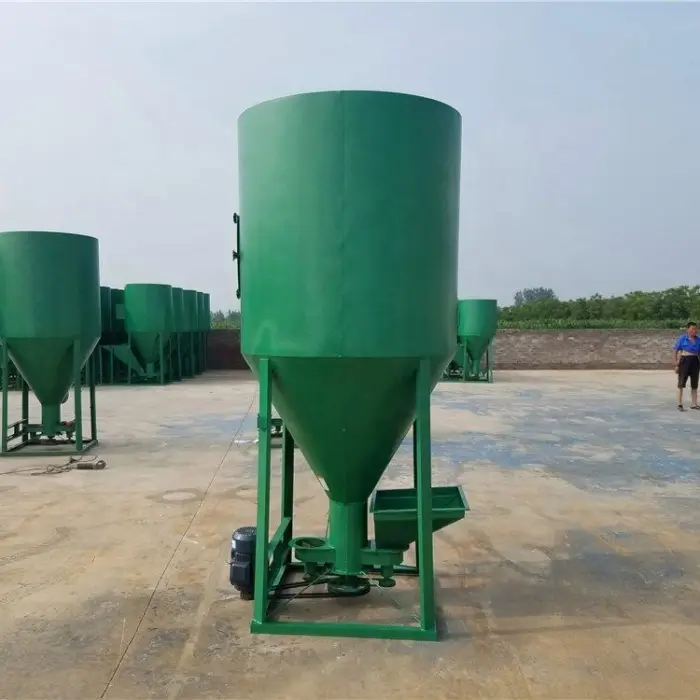 High Efficiency Feed Mixer Grinder Mini Screw Self-priming Screw Animal Food Mixer High Speed 1000kg 500kg Vertical Mixer — image 5