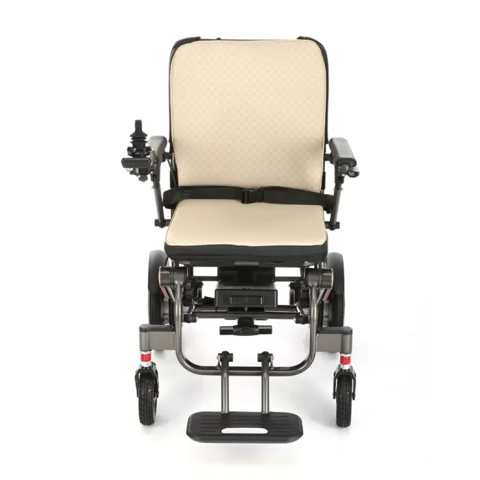 Baichen New Luxury Design 16.9KG Lightweight Quick Folding Aluminium Alloy Intelligence Electric Wheelchair for Adults — image 4