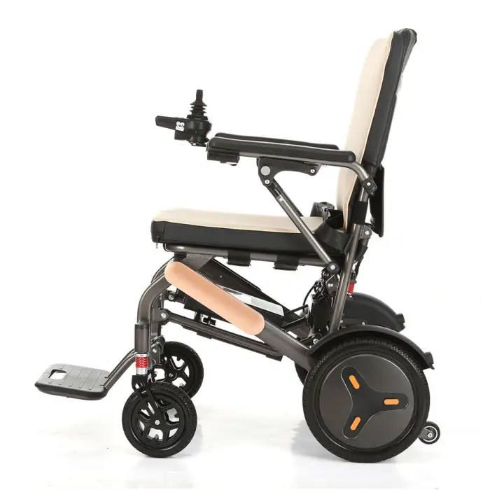 Baichen New Luxury Design 16.9KG Lightweight Quick Folding Aluminium Alloy Intelligence Electric Wheelchair for Adults — image 5