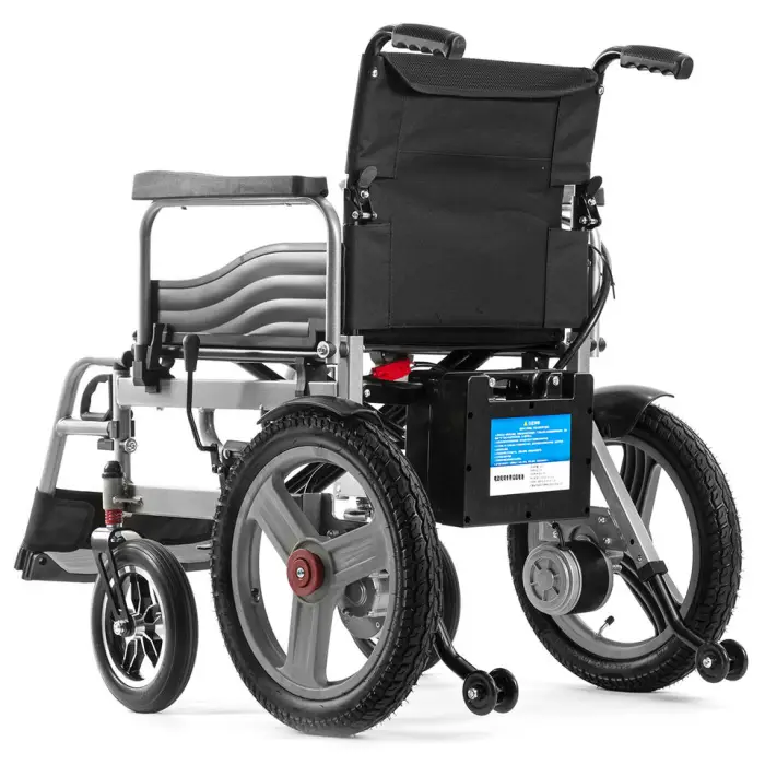 Thailand 2026 New Cheap Ultra Lightest Steel Folding Wheel Chair Portable Travel Foldable Smart Electric Wheelchair — image 5