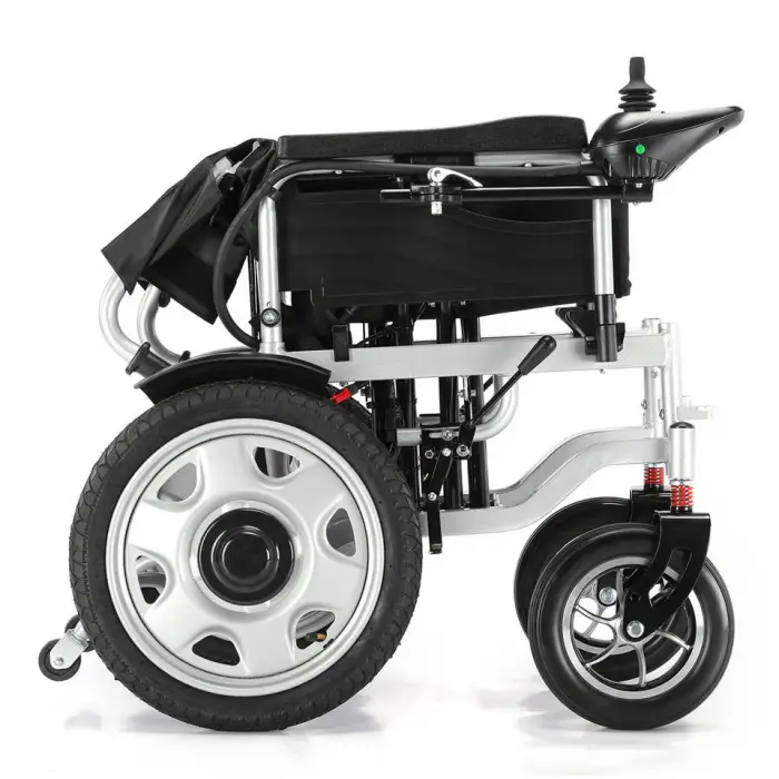Supplier Sells Foldable Durable Wheelchair Cheap Price Steel All Terrain Travel Electric Wheelchair — image 6