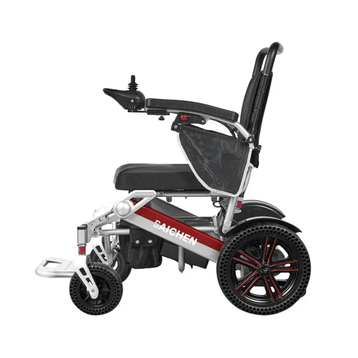 Adult Outdoor Lightweight Mobility Sillas De Ruedas Wheelchair Power Chair Foldable Electric Wheelchair With Smart Controller — image 3