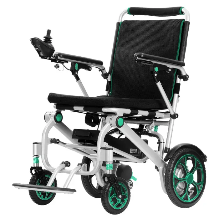 2026 Light Weight Aluminum Alloy Power Chair Travel Wheel Chair Fast Folding for Disabled Care Electric Wheelchair — image 2