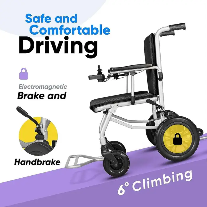 Hot Selling Popular Power Wheelchair Elderly Folding Aluminum Alloy Electric Wheelchair — image 2
