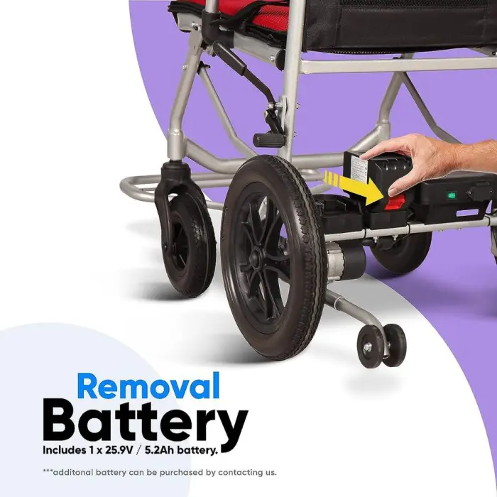 Hot Selling Popular Power Wheelchair Elderly Folding Aluminum Alloy Electric Wheelchair — image 5
