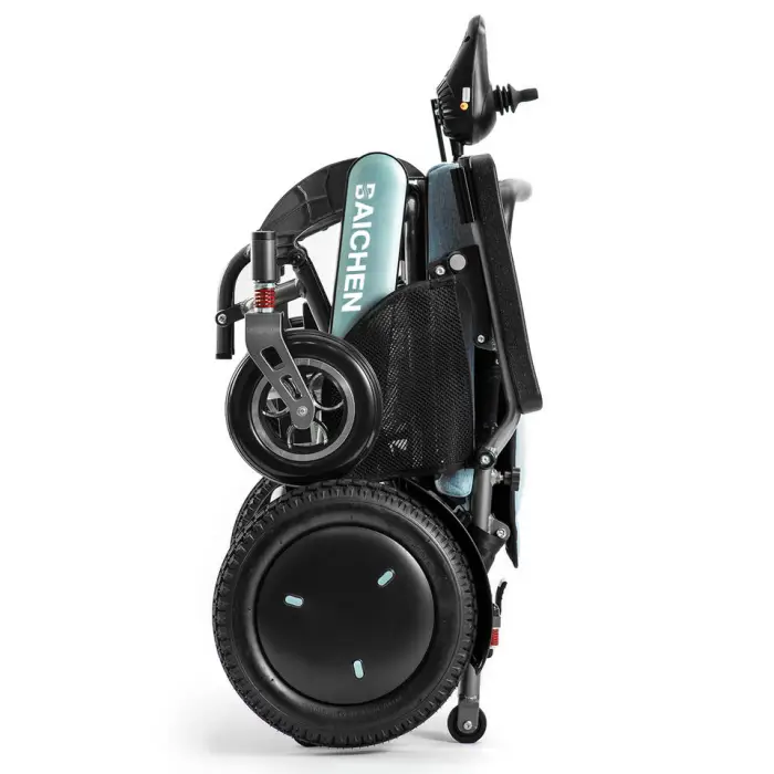 Baichen 600W Dual Motor Off Road Folded Wheel Chair Aluminum Alloy Disabled Homecare Outdoor Electric Wheelchair All Terrain — image 6