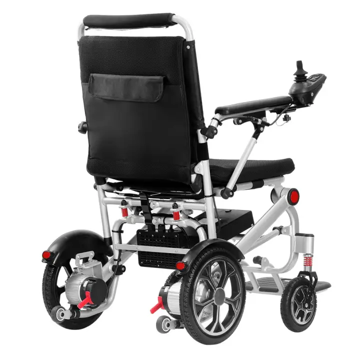 Rehabilitation Therapy Supplies Foldable Outdoor Wheel Chair Disabled Health Care Aluminum Alloy Electric Wheelchair — image 2
