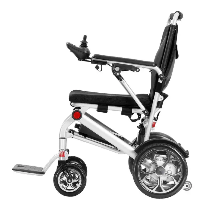 Rehabilitation Therapy Supplies Foldable Outdoor Wheel Chair Disabled Health Care Aluminum Alloy Electric Wheelchair — image 3