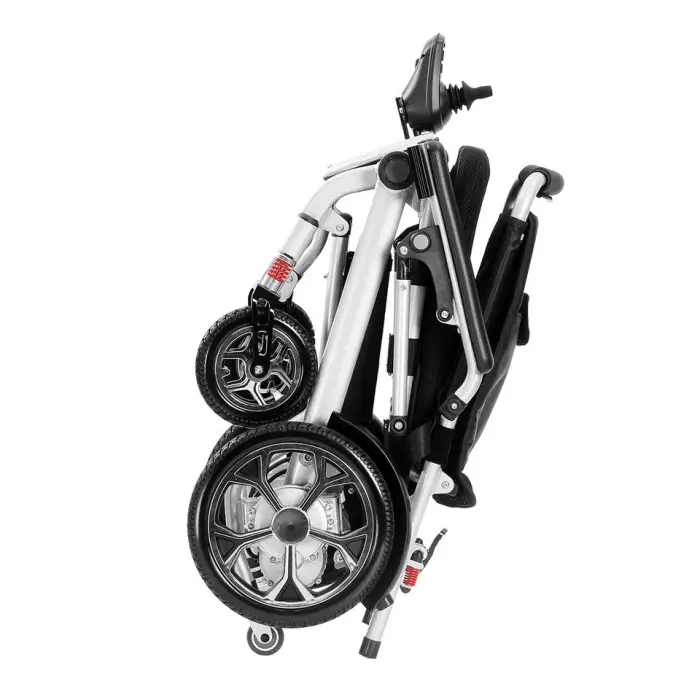 Rehabilitation Therapy Supplies Foldable Outdoor Wheel Chair Disabled Health Care Aluminum Alloy Electric Wheelchair — image 4