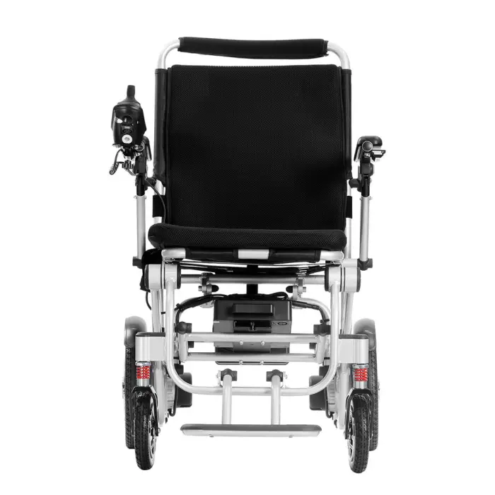 Rehabilitation Therapy Supplies Foldable Outdoor Wheel Chair Disabled Health Care Aluminum Alloy Electric Wheelchair — image 5