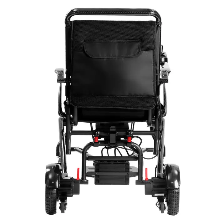 2026 Best Selling Ultra Light Foldable Outdoor Wheelchair Luxury Remote Control Carbon Fiber Electric Wheelchair for Elderly — image 5