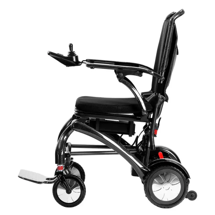 2026 Best Selling Ultra Light Foldable Outdoor Wheelchair Luxury Remote Control Carbon Fiber Electric Wheelchair for Elderly — image 6
