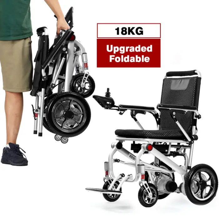 2026 Hot Sale Dual Motor Power Wheelchair Fast Fold Portable Intelligent Electric Wheelchair With Remote Control — image 2