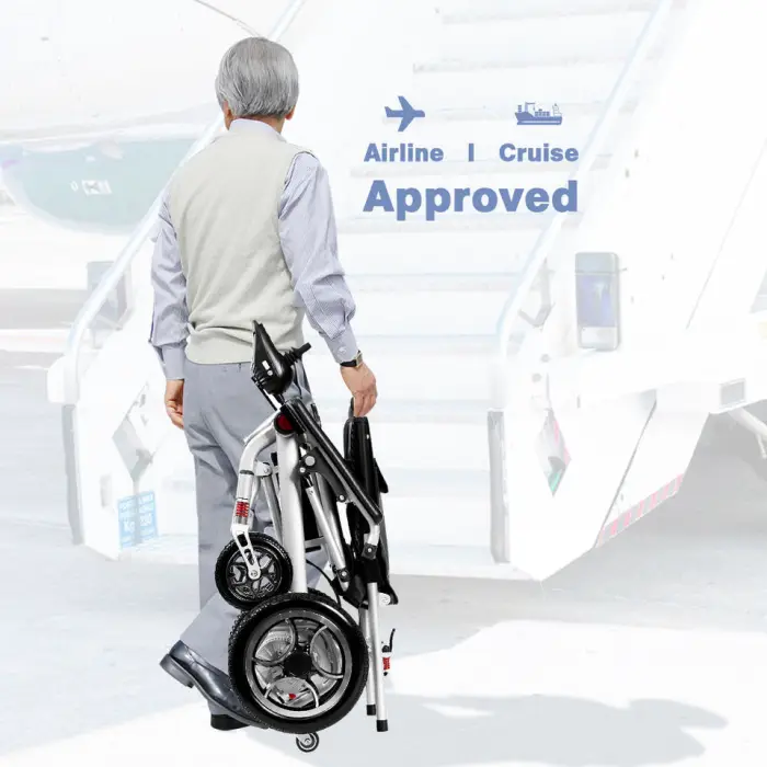 2026 Hot Sale Dual Motor Power Wheelchair Fast Fold Portable Intelligent Electric Wheelchair With Remote Control — image 3