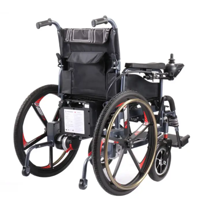 BC-ES660 24inch Health Care Supplies Elderly Adult Steel Folding Handicapped Motorized Wheel Chair Electric Wheelchair Price — image 3