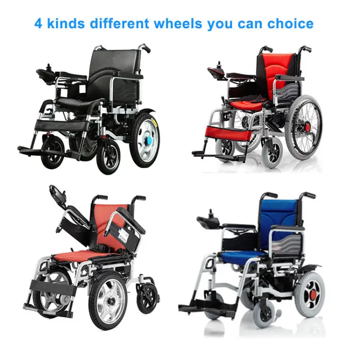 BC-ES660 24inch Health Care Supplies Elderly Adult Steel Folding Handicapped Motorized Wheel Chair Electric Wheelchair Price — image 6