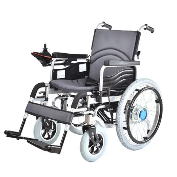 Rehabilitation Therapy Supplies Elderly Steel Special Wheel Hubs Folding Handicapped Wheel Chair Electric Wheelchair — image 2