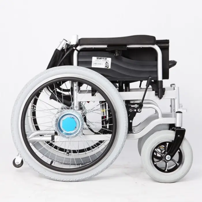 Rehabilitation Therapy Supplies Elderly Steel Special Wheel Hubs Folding Handicapped Wheel Chair Electric Wheelchair — image 6