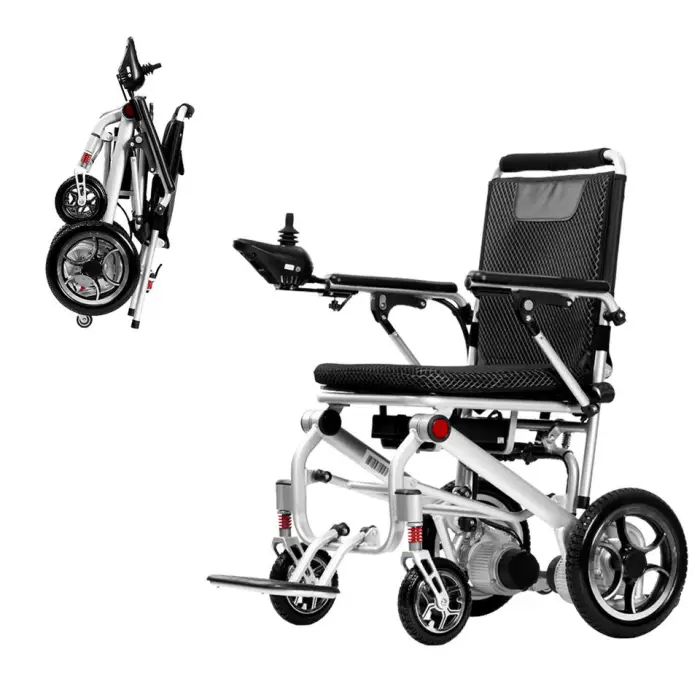 Lightweight 18KG 600w Dual Motor Disabled Travel Wheelchair Health Care Portable Aluminum Alloy Electric Wheelchair — image 2