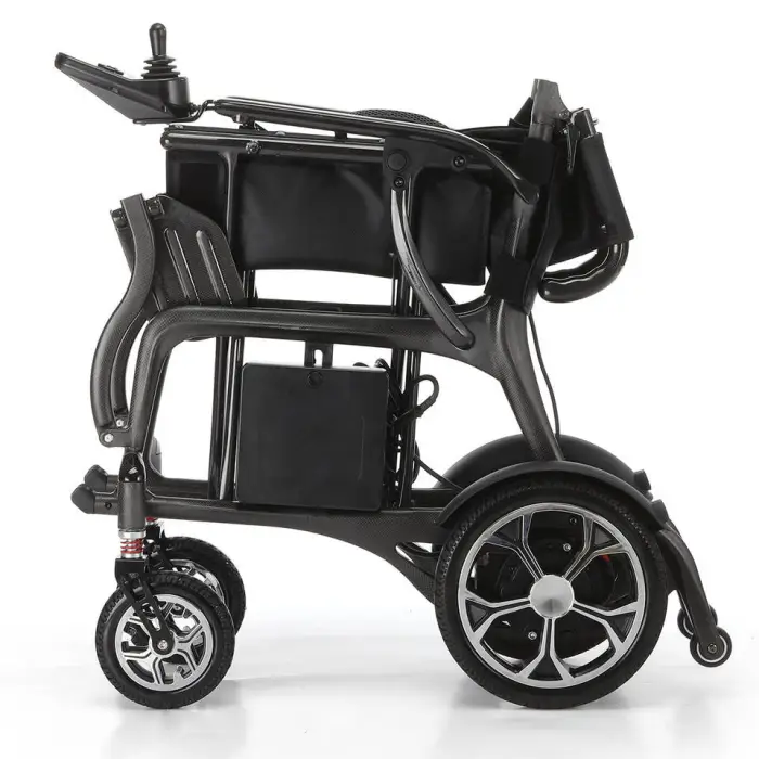 2024 Best Selling Luxury Carbon Fiber Auto Folding Portable Lightweight Modern New Electric Wheelchair for the Disabled — image 3