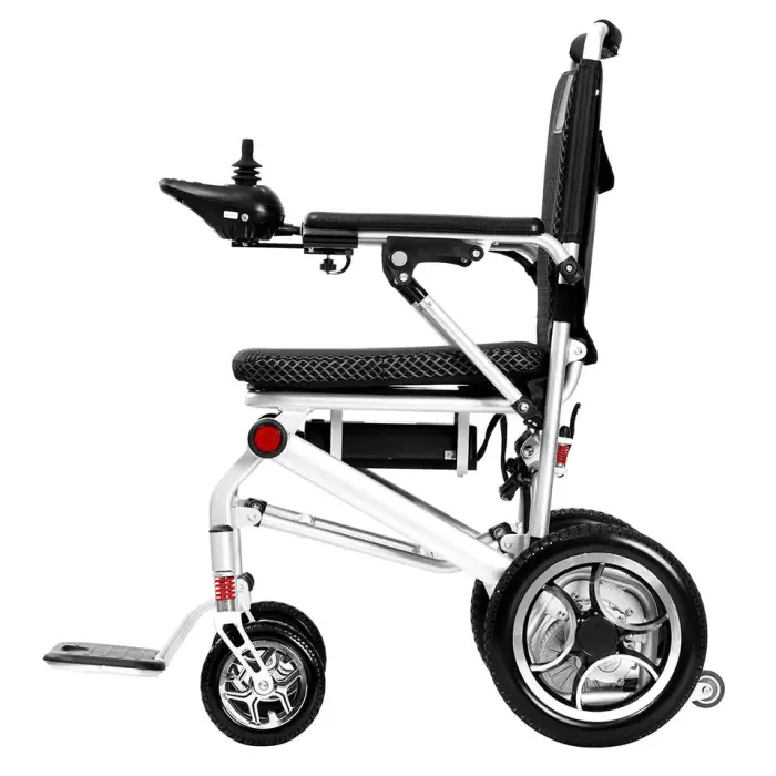 2025 Hot Selling Aluminum Alloy Power Travel Wheel Chair Fast Fold Lightweight Disabled Care Electric Wheelchair — image 4