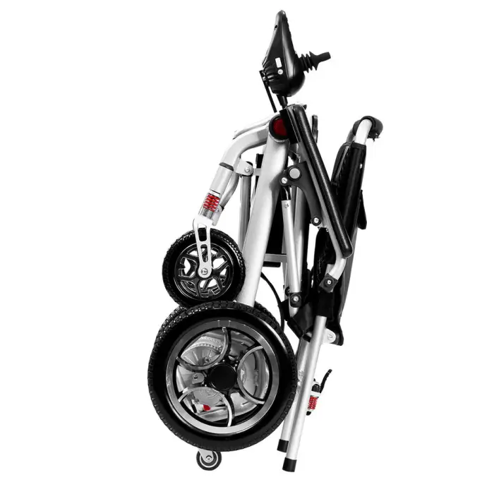 2025 Hot Selling Aluminum Alloy Power Travel Wheel Chair Fast Fold Lightweight Disabled Care Electric Wheelchair — image 5