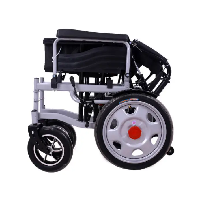 2025 New Hot Sale Cheap Foldable Portable Electric Wheelchair High Backrest Folding Reclining Wheelchair — image 3