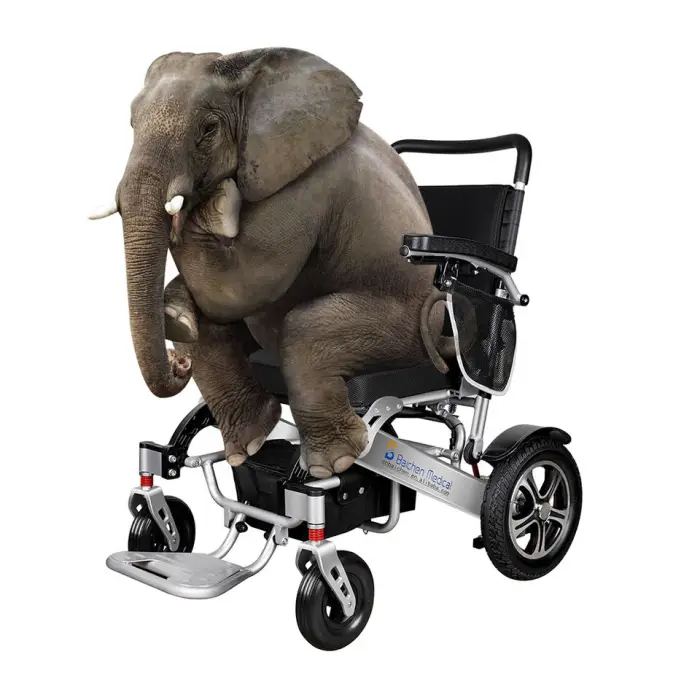 Hot Selling Folding Lightweight Aluminum Alloy Power Wheelchair for Disabled Lightweight Portable Travel Electric Wheelchair — image 2
