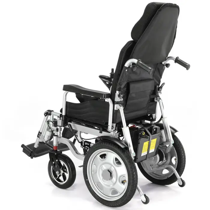 Foldable Portable 40kg Durable Power Wheelchair Carbon Steel 500w Dual Motor Handicapped Travel Electric Wheelchair — image 2