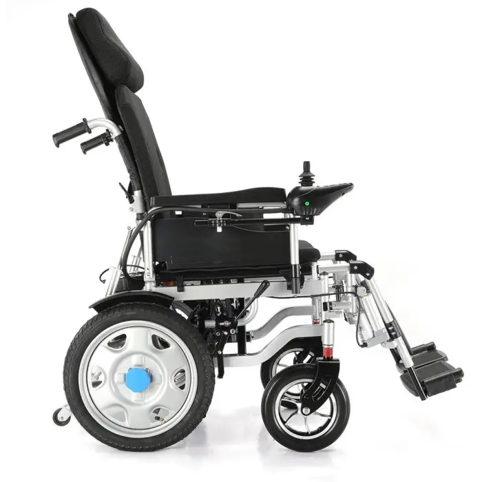 Foldable Portable 40kg Durable Power Wheelchair Carbon Steel 500w Dual Motor Handicapped Travel Electric Wheelchair — image 4