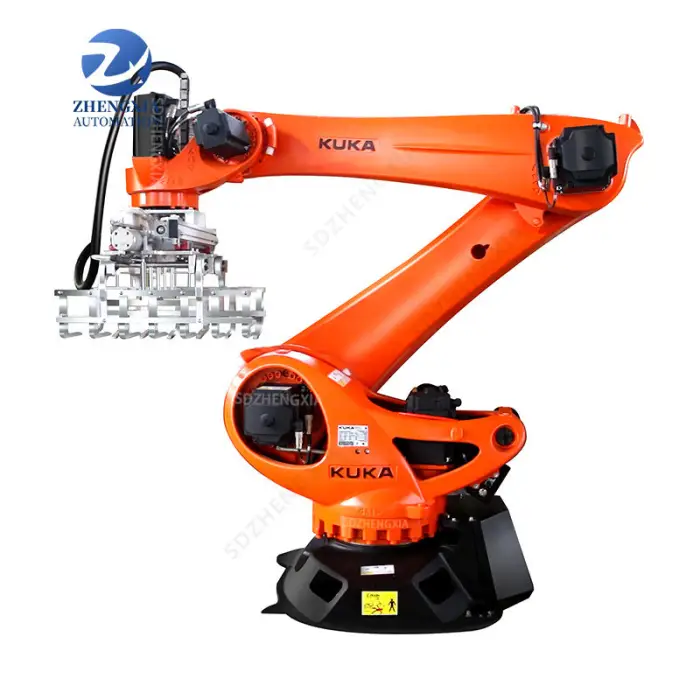 Palletizing Stacking Line Beverage Rice Cement Bag Industrial Robot for Carton Box Animal Feed Bag KUKA Robotic Palletizer — image 4