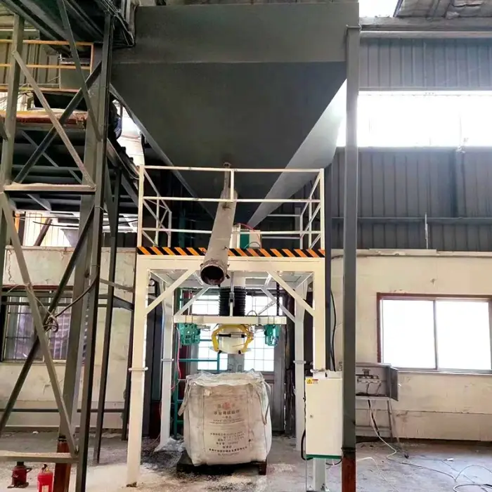 Semi Automatic 500kg 1000kg Grain Flour Fertilizer Granules Wheat, Corn Big Bulk Bag Jumbo Bagging Packing Machine — image 2