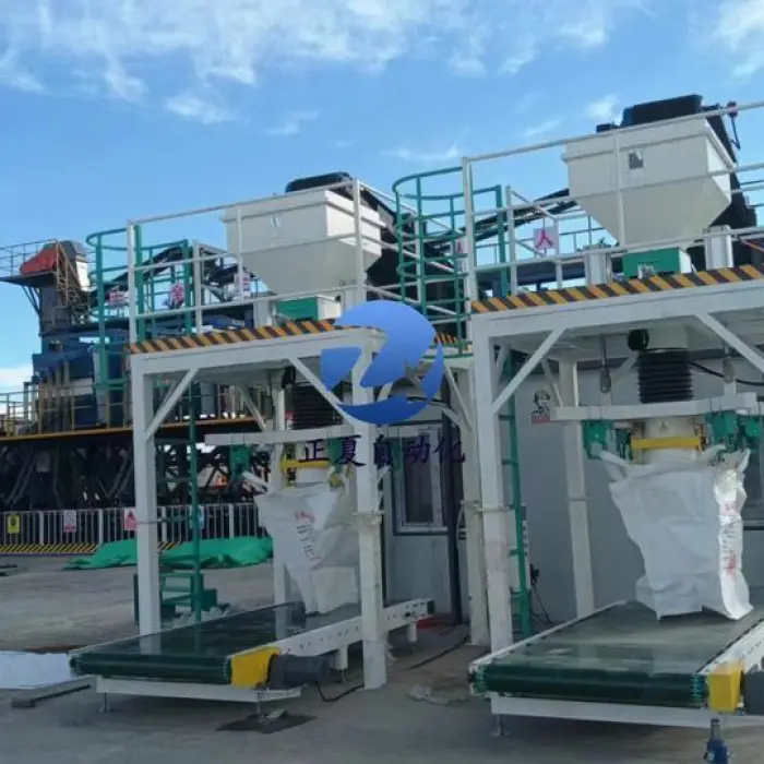 Semi Automatic 500kg 1000kg Grain Flour Fertilizer Granules Wheat, Corn Big Bulk Bag Jumbo Bagging Packing Machine — image 3