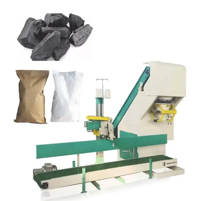 5kg 25kg 50kg Charcoal Lump Sewing Sealing Coal Ball Charcoal Briquette Woven Paper Weighing Packing Machine — image 5