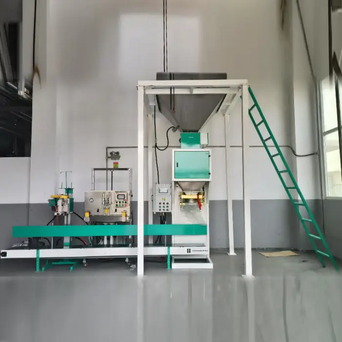 5-50kg Semi Automatic Granule Bagging Machine with Conveyor Sewing Machine Quantitative Poultry Feed Packing Machine — image 5